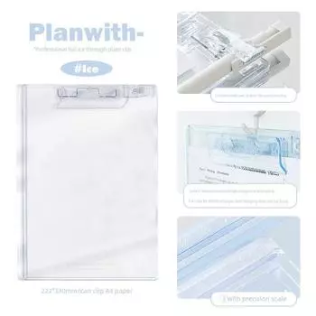 Transparent Folder Student Writing Pad Test Paper Storage Handy Gadget Book Holder Examination Exclusive Plywood Writing Board ICE
