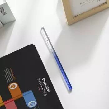 Transparent Gradient Straight Rulers Multifunction DIY Drawing Tools Math Drawing Ruler Student 20cm-C