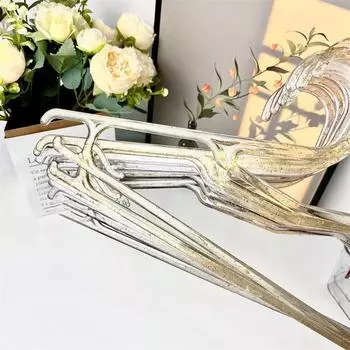 Transparent Hanger Seamless Non-slip Cloth Hanging Clothes Skirt Wardrobe Clothes Support Home Drying Cloth Rack