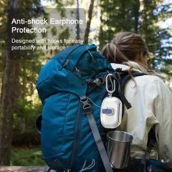 Transparent Headphone Protective Case Dirt resistant Precise Hole Position with Hanging Buckle Earphone Case for Sony WF 1000XM5 фиолетовый