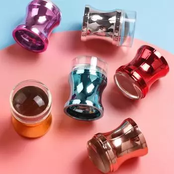Transparent Jelly Silicone Stamp DIy Nail Printing Tool Nail Stamp Printing Tool Nail Salon серебряный
