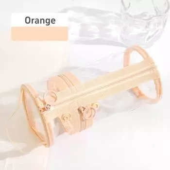 Transparent Mesh Pencil Holder Pen Case Handbag Large Capacity for School Office Stationery