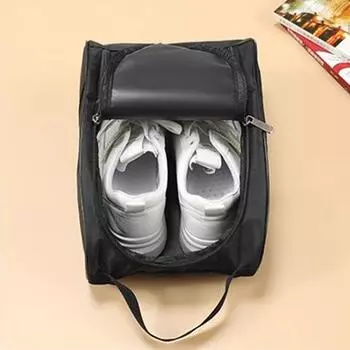 Transparent Mesh Shoe Bag Zipper Closure Easy Access Multipurpose Portable Waterproof
