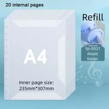 Transparent Music Score Folder A4 Piano Sheets Folder Creative Document Storage Organizer Style 7