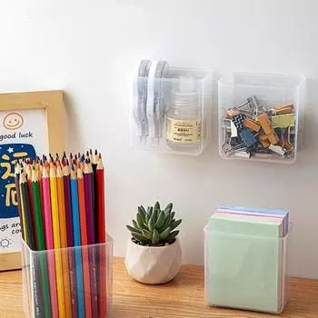 Transparent Pencil Storage Box Large Capacity Stationery Organizer School Supplies прозрачный