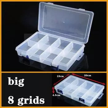 Transparent Plastic box Screw Compartment Box Jewelry Earring Display Case Container Clear Terminal Organizer Tool Storage boxes