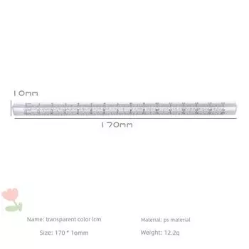 Transparent Plastic Triangle Ruler 15cm Ruler Student Stationery Examination Exclusive Drawing Three-Dimensional Mitsubishi Ruler a Scale Single transparent color 15cm