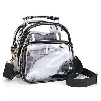 Transparent Pvc Ladies Small Handbags Women Clear Bag Fashion Waterproof Casual Simple Crossbody Shoulder Bags серебряный