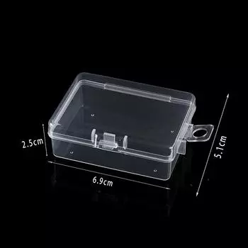 Transparent Rectangular Plastic Lock Empty Box, Sample Box, Spare Parts Packaging Box, Tool Storage Box