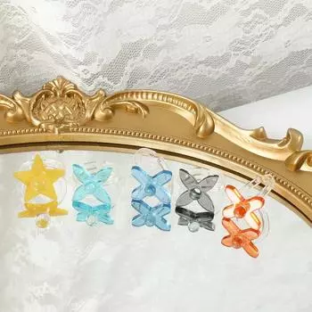 Transparent Resin Acrylic Irregular Flower Open Finger Ring Joint Ring Fashion Accessories Ring синий