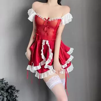 Прозрачное сексуальное нижнее белье сексуальное милое горничная маленькая грудь перспектива горячий флирт постельная униформа соблазнение 9 M Size (80-57.5 kg)