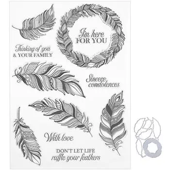 Transparent Stamp Rubber Rectangle Journal Craft Art Pattern Accessories