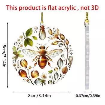 Transparent Unique Acrylic Bee And Water Drop Charm For Stylish Car Interior And Festive Gift Decorations