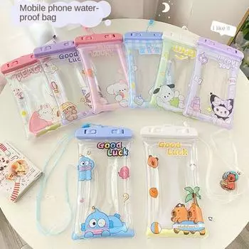 Transparent Waterproof Phone Pouch Seal Type Screen Rainproof Bag Rafting Style B