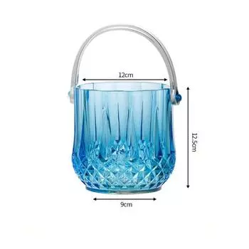 Transparent Wine Chilling Bucket With Handle Beverage Chilling Tub Champagne Ice Bucket Party