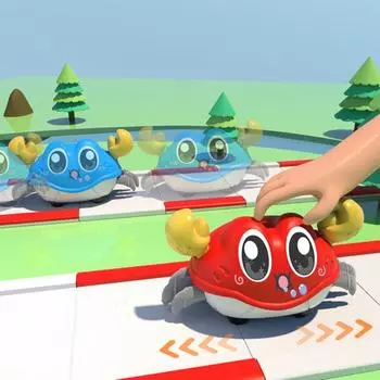 Транспортные средства Нажмите Возврат Игрушечные машинки Нажмите и идите Ползайте Краб Детская игрушка Творческий подарок на день рождения красный