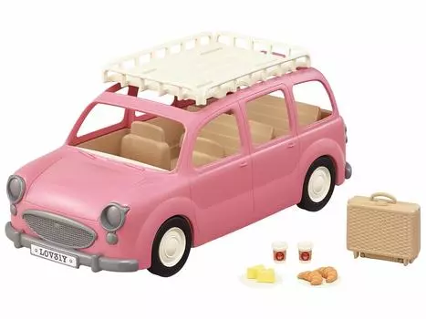 Транспортные средства Sylvanian Families могут ездить на Picnic Сертификация ST Mark Для детей от 3 лет и старше Игрушечный кукольный домик Sylvanian Families EPOCH [Вы все! Вагон] V-06