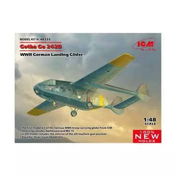 Транспортный планер ICM Luftwaffe Gotha Go 242B, пластиковая модель 48225 1/48
