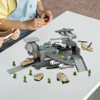 Транспортный самолет Сборка Модель Комплект Домашний Декор Коллекция Самолет Образовательный DIY with 14 attach gifts