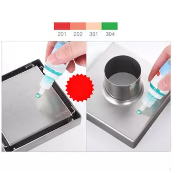 Трап для пола Квадратный душ с двусторонним фланцем из нержавеющей стали 3,94 дюйма с защитой от засорения