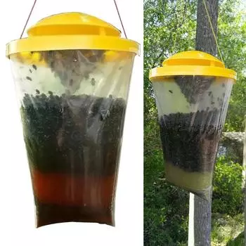 Trap Insect Bug Killer with Bait Pest Control Outdoor Garden Hanging Flycatcher Ranch Fly Trap Insect Trap for Garden Farm Ranch