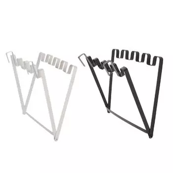 Trash Bag Holder for Cabinet Door Folding Trash Bag Rack for Dorm Bathroom чёрный