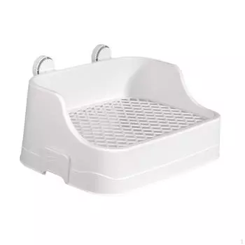 Trash Can Pet Toilet Easy to Removable Rectangular Corner Pea Pan Tray Ferret Hamster белый
