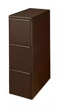 Trash Can with Lid Separation Drawer Station Wide 3 Tiers Width 255mm Brown 60L Made in Japan Drawer Separation Pail Large Capacity Separate Dust Box коричневый