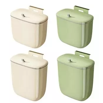 Trash Receptacle Garbage Container Space Saving Kitchen Sink Trash Can with Lid 8L