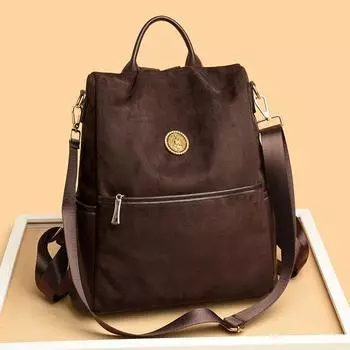 Travel Bag Large Capacity School Bag Backpack Multi-function Shoulder Bag коричневый