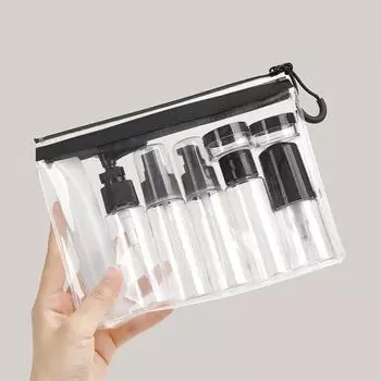 Travel Bottles Dispenser Lotion Pump Bottle Clear Travel Toiletry Bottles Leak Proof For Makeup Cosmetic Containers белый