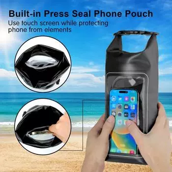 Travel Crossbody Bag Waterproof PVC Dry Bag 2L Swimming Diving Rafting Floating Shoulder Bags Outdoor Beach Sport Surfing Pouch чёрный