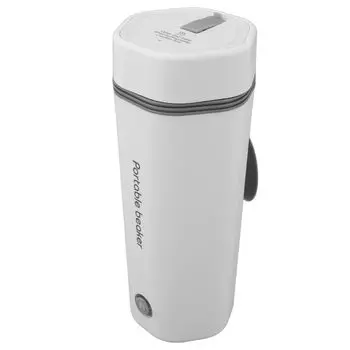 Travel Electric Kettle 300W Travel Kettle Leak Proof NTC Sensor Temperature Control Double Wall Food Grade 304 Stainless Steel Plug (US 110V)