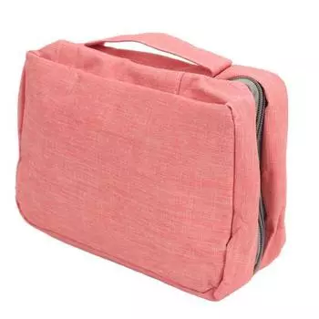 Travel Hanging Toiletry Bag Travel Cosmetic Bag Folded Hanging Toiletry Wash Organizer Pouch for Men Women Pink Pink