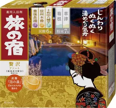 Travel Inn Luxury Assortment 25 г x 7 упаковок 40 г x 6 таблеток Kusatsu Hakone Towada Hachimantai Shinshu Kiso Bungo Nagayu Hot Spring Газированный