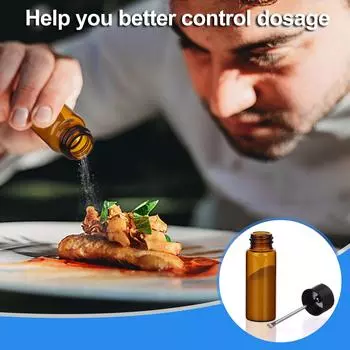 Travel Mini Bottle Dispenser, Portable Glass Jar Spice Dispenser With Spoon, Airtight Storage Bottle, Suitable For Outdoor Campi