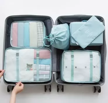 Travel pouch clothing storage bag for business convenient clothing set, travel, trips, organization, goods,