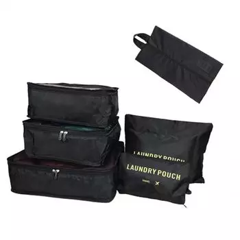 Travel Pouch Set of 6 Arrangement Case Packing Bag Clothes Organizing Storage Travel Goods Laundry Travel Business Trip Storage Clothing Shoes