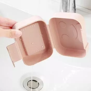 Travel Soap Box Case Bathroom Holder Dish Candy Color Hiking Storage синий