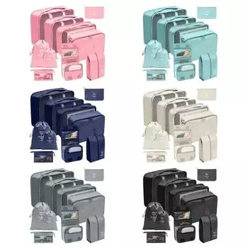 Travel Waterproof Packing Cube Storage Bags for Suitcases with Drawstring Bags Dropshipping