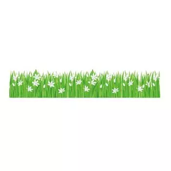 Наклейка на стену в виде травы