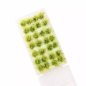 Трава с материалом Диорама Коллекция сцен Стеклянная модель Модель здания Декорация Ландшафтный миниатюрный сад Модель железной дороги Диорама (зеленый, цветы,
