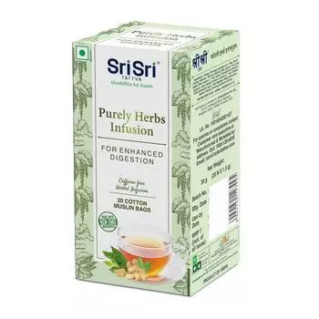 Травяной чай (20 пак, 1,5 г), Purely Herbs Infusion, Sri Sri Tattva