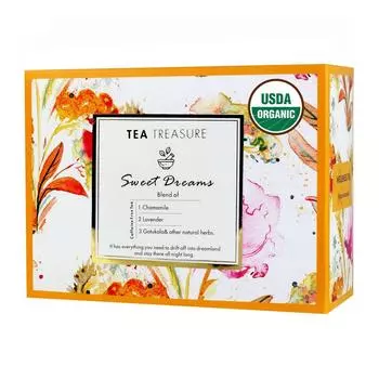 Травяной чай для хорошего сна (18 пак, 2 г), Sweet Dreams Tea, Tea Treasure