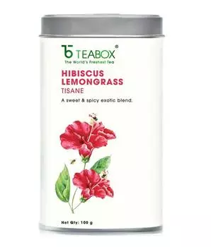 Травяной чай из Гибискуса и Лемонграсса (100 г), Hibiscus Lemongrass Tisane, Teabox