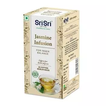 Травяной чай с Жасмином (20 пак, 1 г), Jasmine Infusion, Sri Sri Tattva