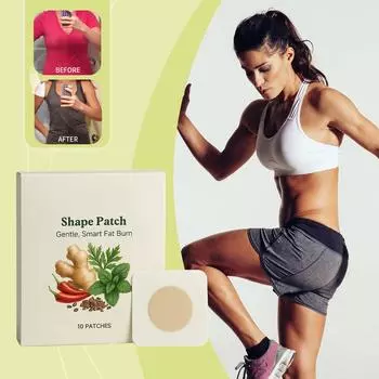 Травяной пластырь для похудения Улучшает кровообращение Стимулирует обмен веществ Мягкий, нежный для кожи пластырь для ухода за телом One Size жёлтый