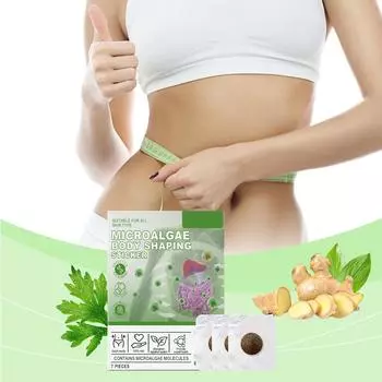 Травяной пластырь для пупка, травяной нежный уход за формой тела, подчеркивающий изящную фигуру7 шт. One Size