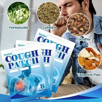 Травяной пластырь против кашля, пластырь, наклейка с травами, увлажняющий пластырь, облегчение кашля, травяной натуральный