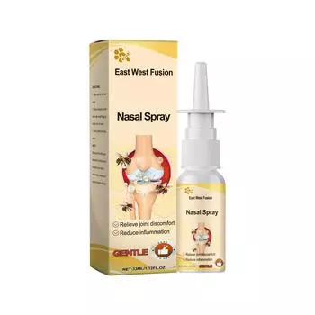 Травяной спрей для носа для суставов снимает дискомфорт и улучшает гибкость. Спрей для комфортного ухода. 33 мл One Size жёлтый